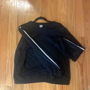 Black crewneck sweatshirt